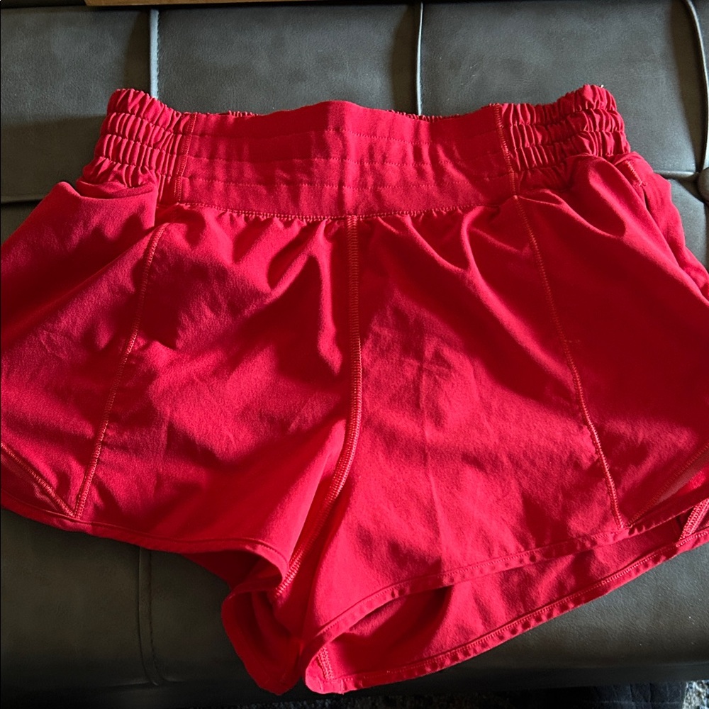 Lululemon Athletica Red Hotty hot Athletic Shorts *****
